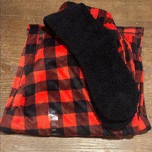 Plaid Pajama Set with Socks